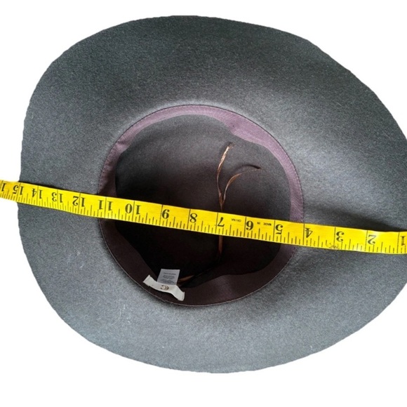 Charming Charlie’s Felted Wool Hat Women’s Green Brown Trim Gold Beaded Floppy - Picture 2 of 7